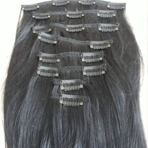Hair clip in extension set